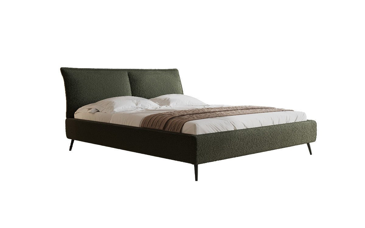 Lit design Zoe Bouclé avec espace de rangement