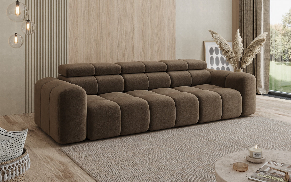 Designer 3-Seater Sofa Mia in Chenille