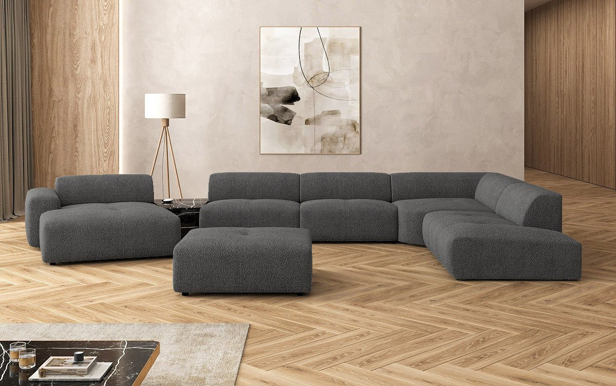 Designer Wunnlandschaft Calm mat Beistellhocker a Bouclé