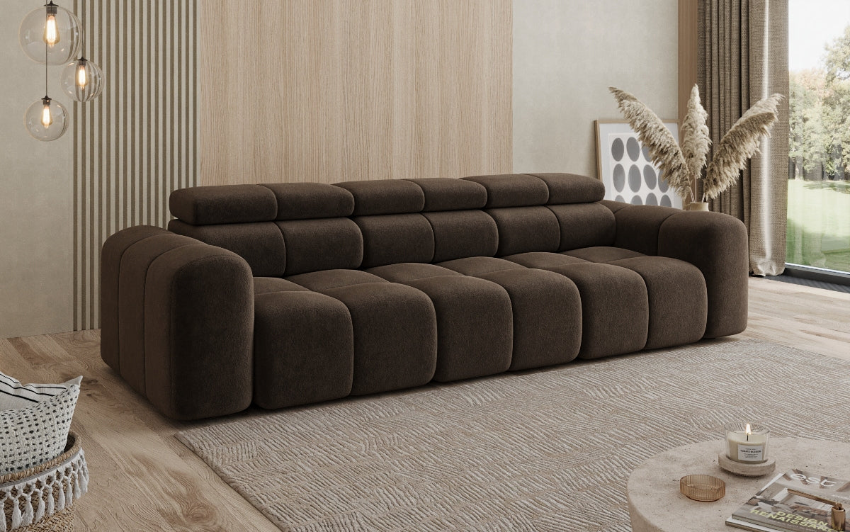 Designer 3-Seater Sofa Mia in Chenille