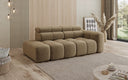 Canapé design 3 places avec chaise longue Mia en Chenille