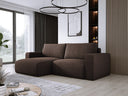 Designer corner sofa Carl Corduroy with sleeping and fold-out function