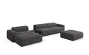 Designer-Ecksofa Calm mat Bäihocker a Bäidësch a Bouclé