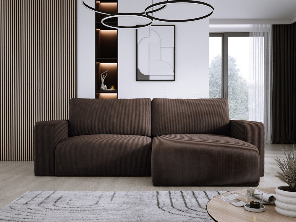 Designer Sofa Carl Cord mat Schlof- a Klapfunktioun