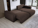 Designer corner sofa Carl Corduroy with sleeping and fold-out function