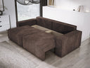Designer Sofa Velanova 3 Sëtzer Cord mat Schlof- a Klappfunktioun