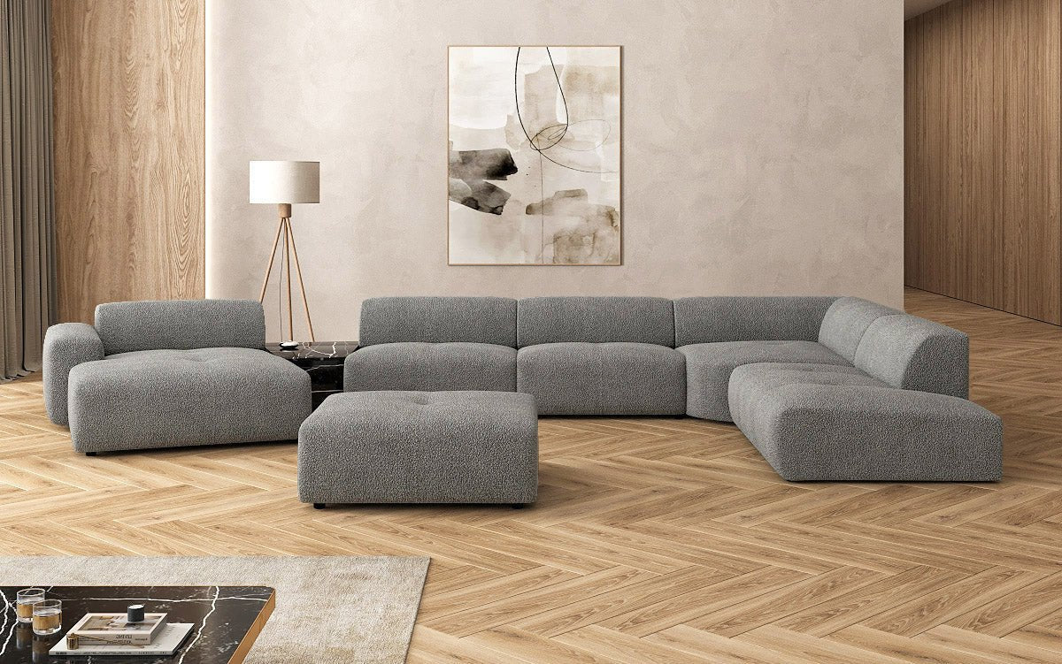 Designer Wunnlandschaft Calm mat Beistellhocker a Bouclé