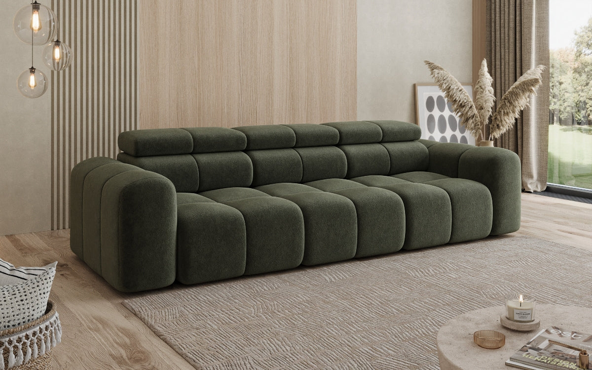 Designer 3-Seater Sofa Mia in Chenille