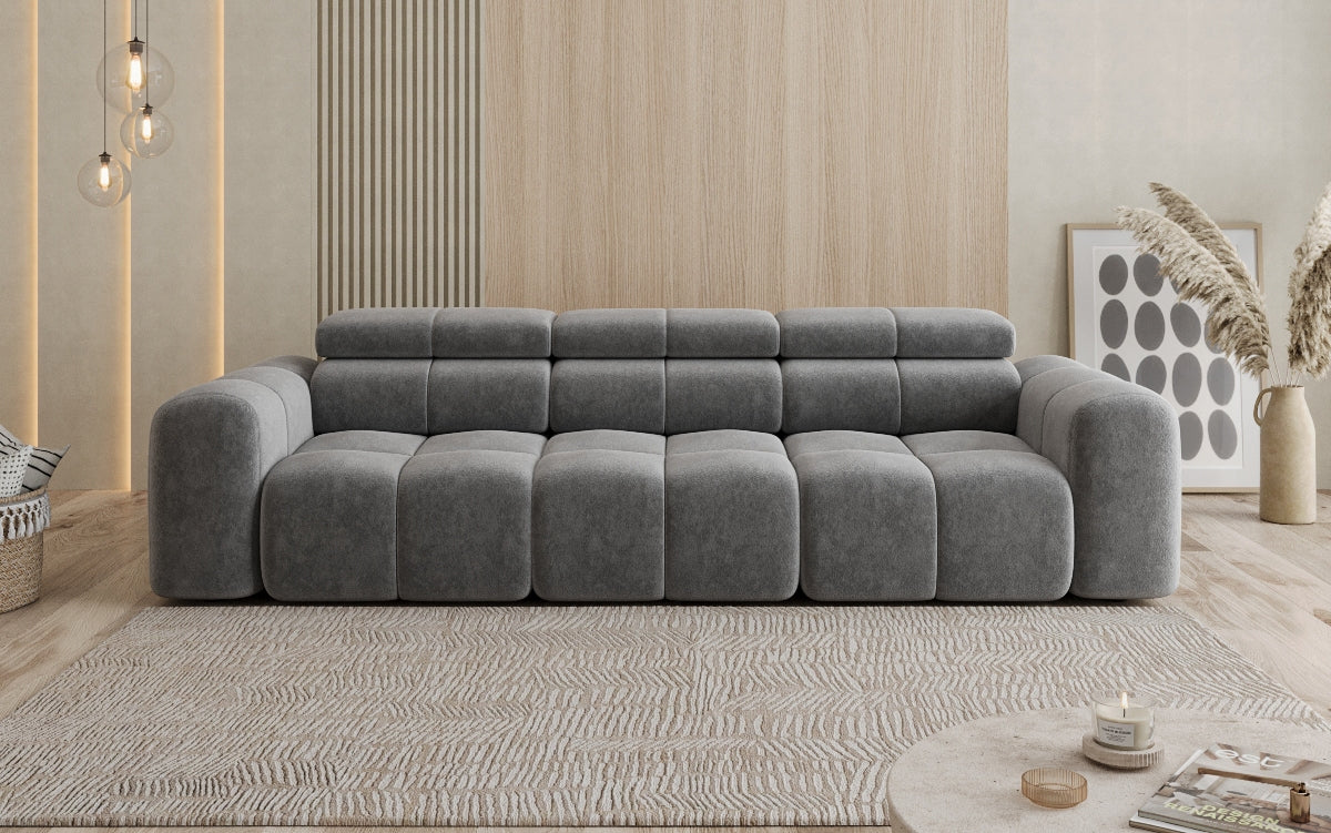 Designer 3-Seater Sofa Mia in Chenille