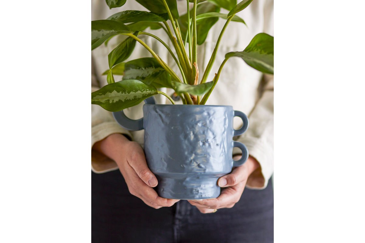 Pot de fleurs Svala – Grès en Bleu