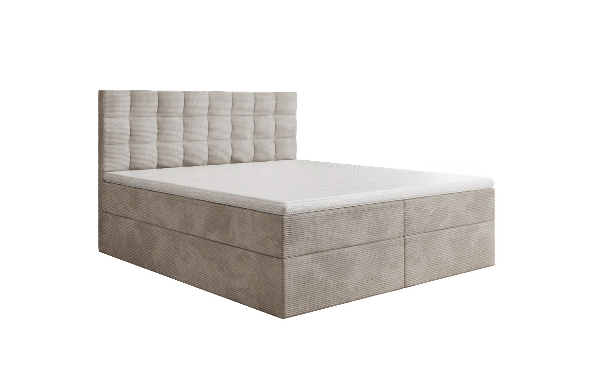 Boxspringbett Como an Cord mat Stauraum