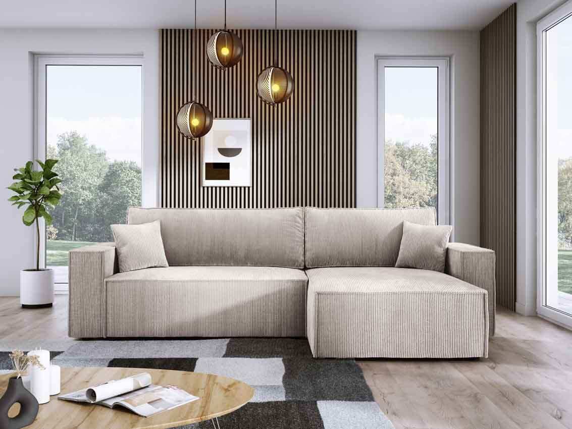 Designer Sofa Velanova mit Schlaffunktion und Stauraum