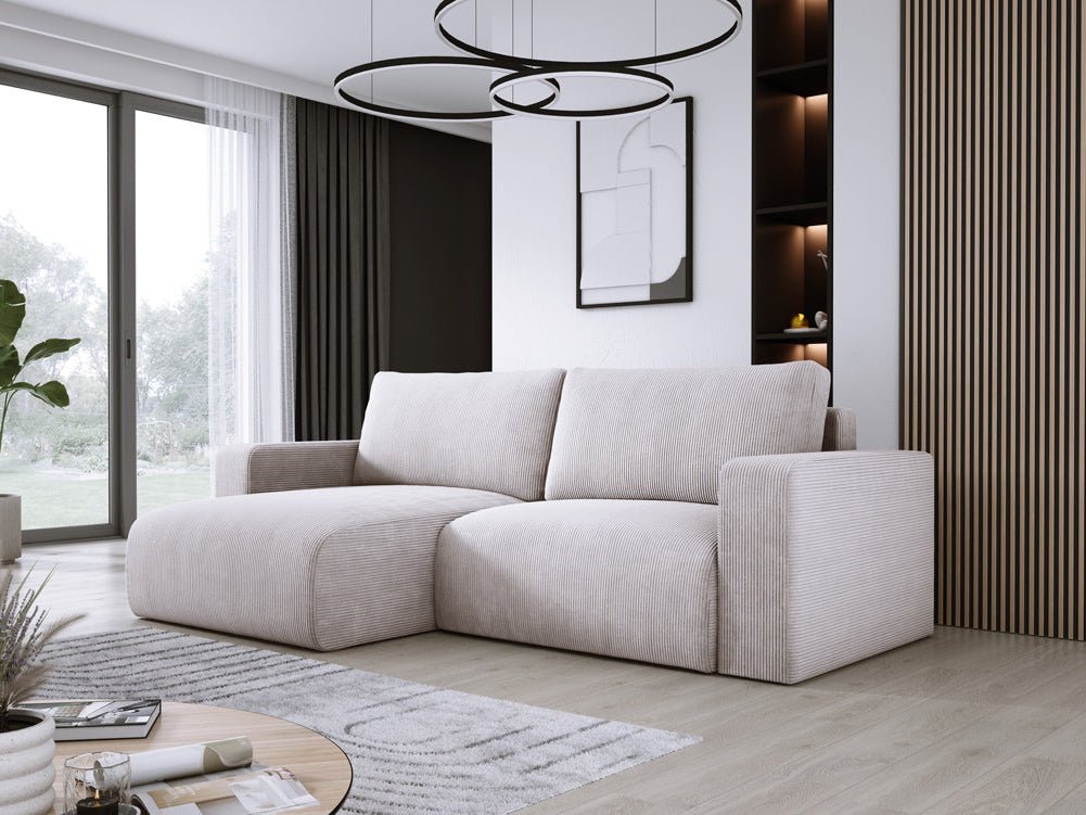 Designer Sofa Carl Cord mat Schlof- a Klapfunktioun