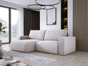 Designer corner sofa Carl Corduroy with sleeping and fold-out function