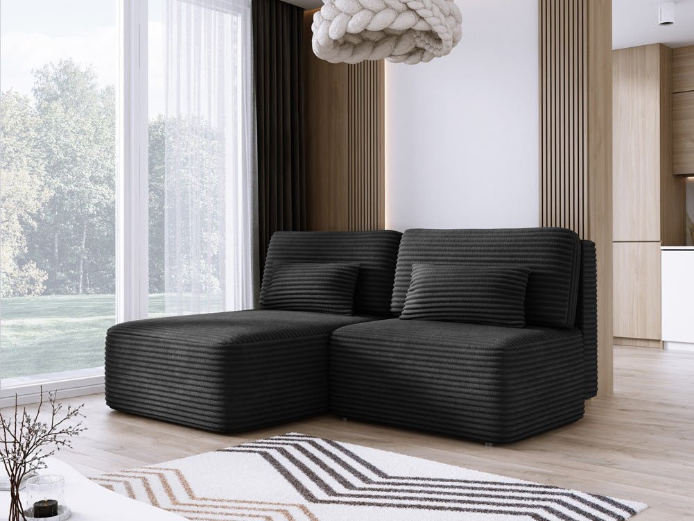 Designer Sofa Tilia Corduroy with Sleeping Function and Storage Space