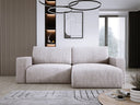 Designer corner sofa Carl Corduroy with sleeping and fold-out function