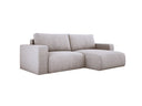Designer corner sofa Carl Corduroy with sleeping and fold-out function