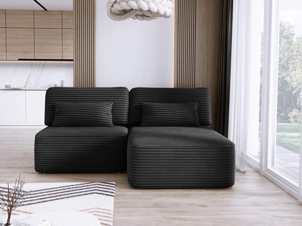 Designer Sofa Tilia Corduroy with Sleeping Function and Storage Space