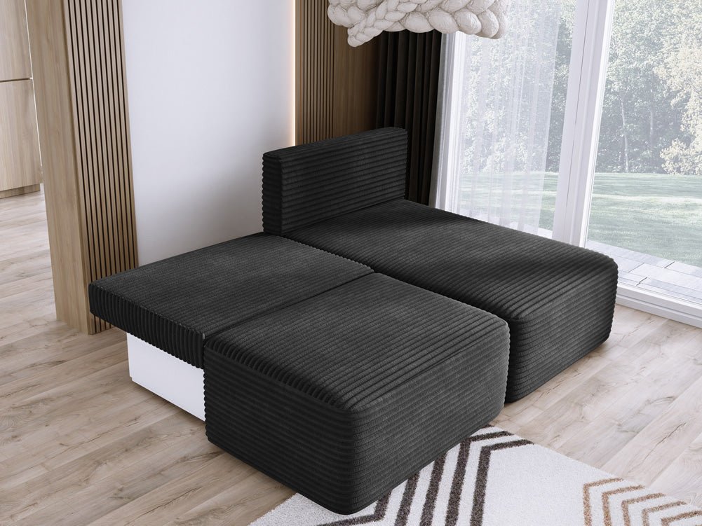 Designer Sofa Tilia Corduroy with Sleeping Function and Storage Space