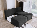 Designer-Ecksofa Tilia Cord mat Schloffunktioun a Stauraum