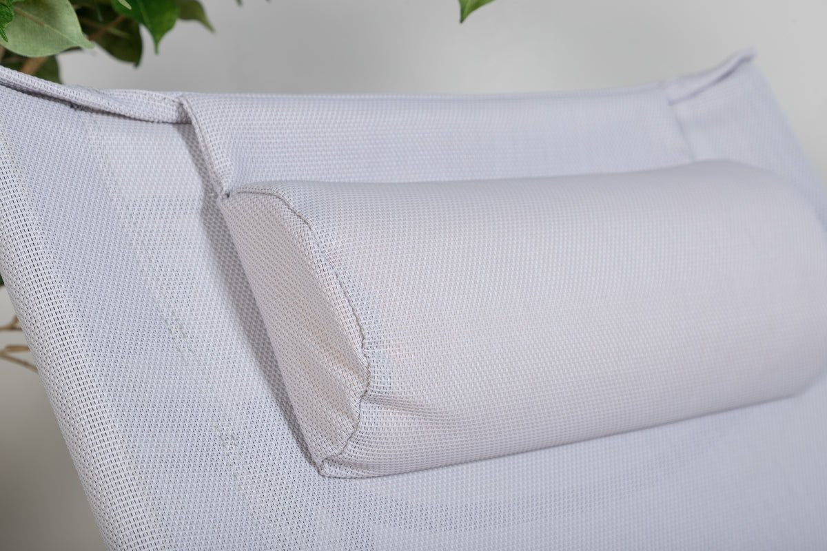 Ensemble de 2 - Chaise longue Zephyr en aluminium/polyester