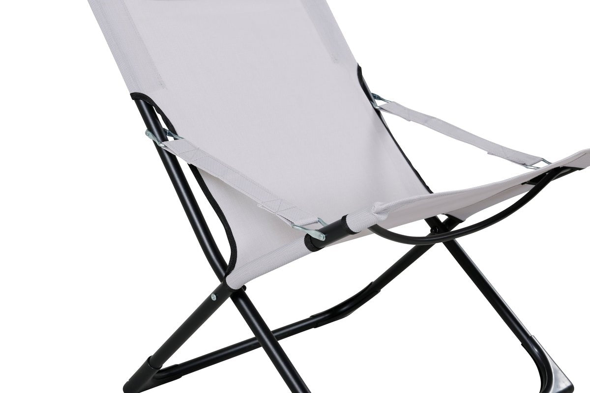 Ensemble de 2 - Chaise longue Zephyr en aluminium/polyester