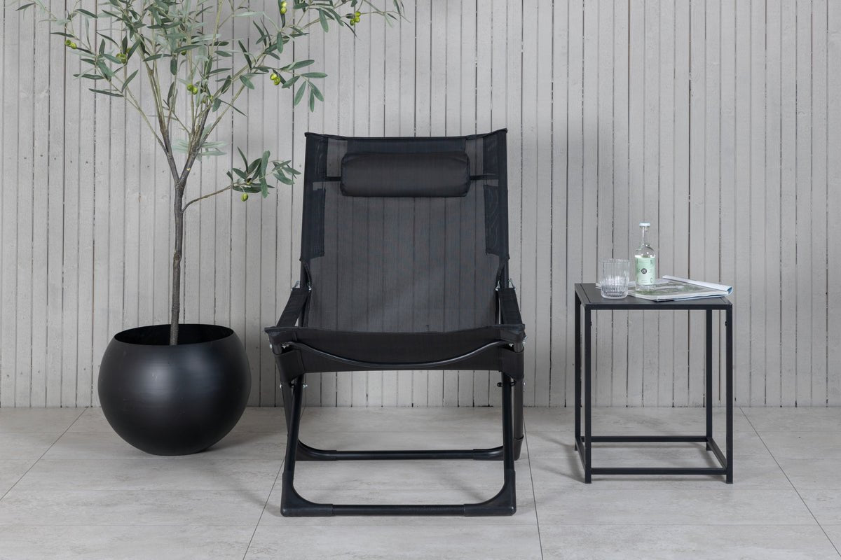 Ensemble de 2 - Chaise longue Zephyr en aluminium/polyester