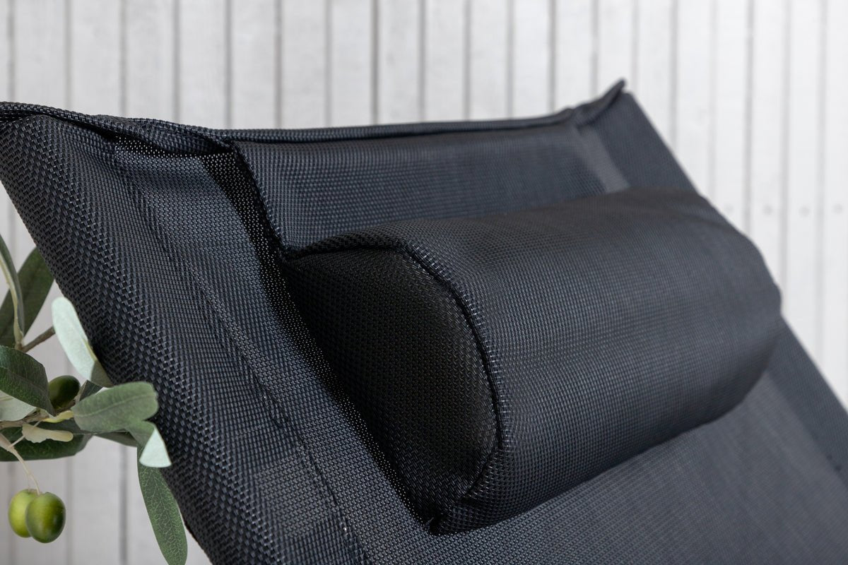 Ensemble de 2 - Chaise longue Zephyr en aluminium/polyester