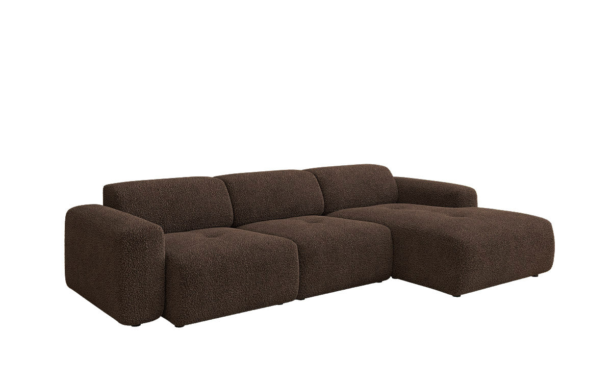 Designer L Sofa Roueg am Bouclé