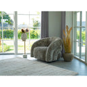 Designer Sofa-Sessel Korfu mat Dréifunktioun a Sand Bouclé