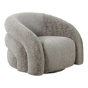 Designer Sofa-Sessel Korfu mat Dréifunktioun a Sand Bouclé