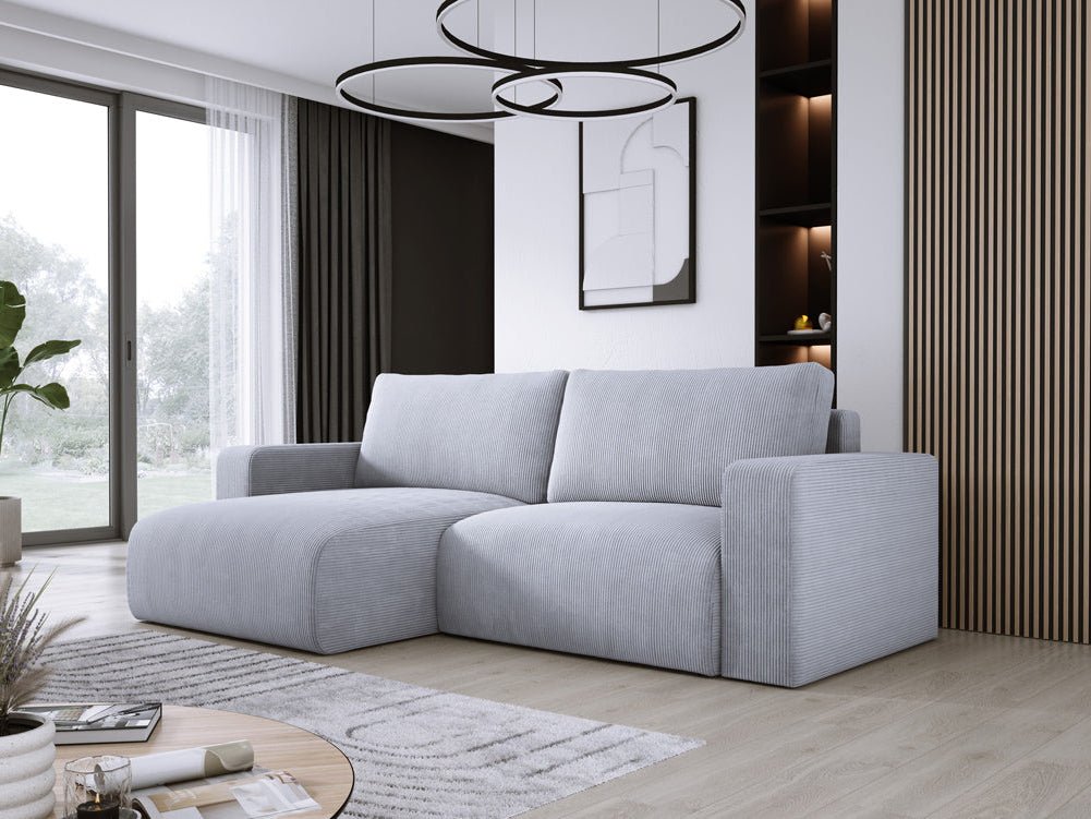 Designer Sofa Carl Cord mat Schlof- a Klapfunktioun