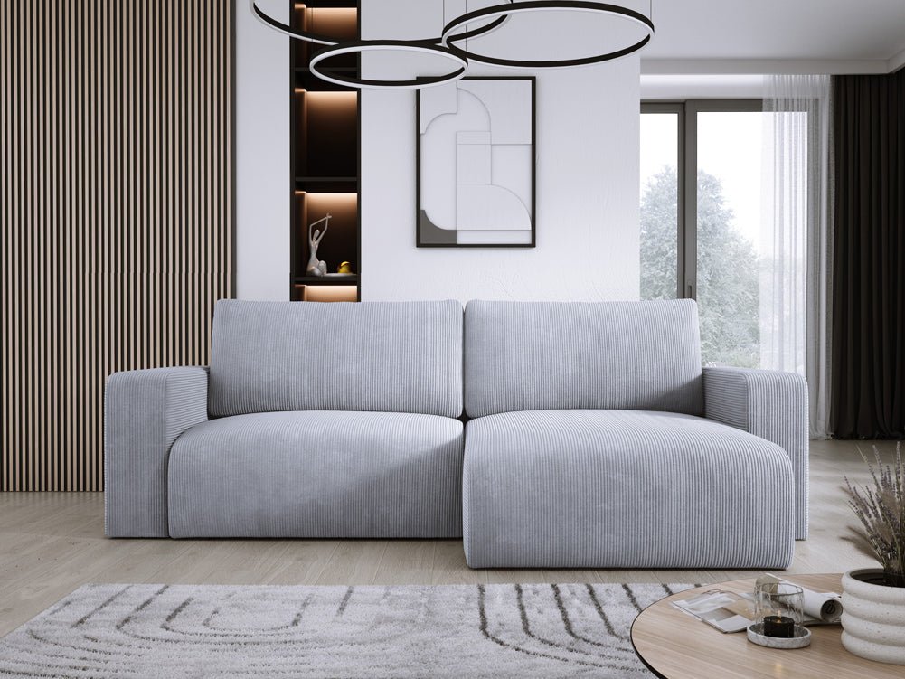 Designer Sofa Carl Cord mat Schlof- a Klapfunktioun
