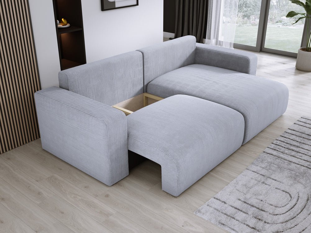 Designer Sofa Carl Cord mat Schlof- a Klapfunktioun