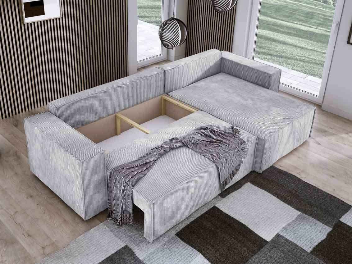 Designer Sofa Velanova mit Schlaffunktion und Stauraum