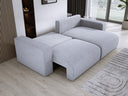 Designer corner sofa Carl Corduroy with sleeping and fold-out function