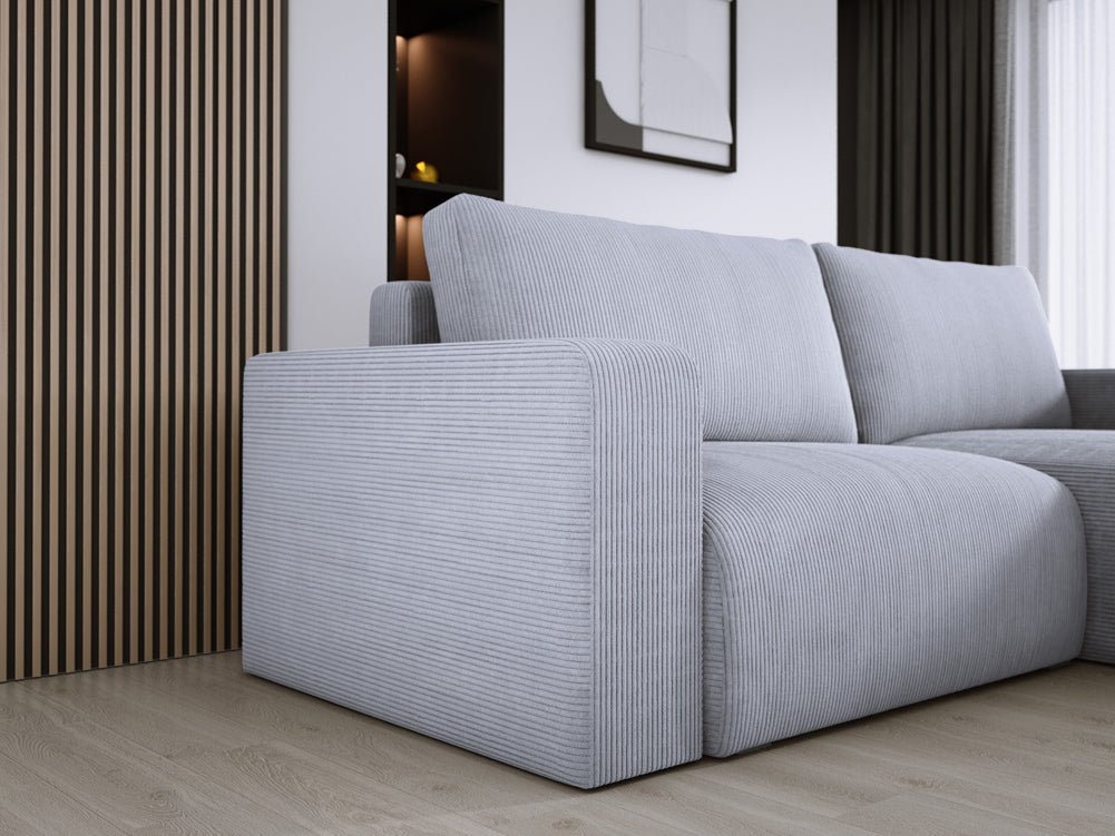 Designer Sofa Carl Cord mat Schlof- a Klapfunktioun