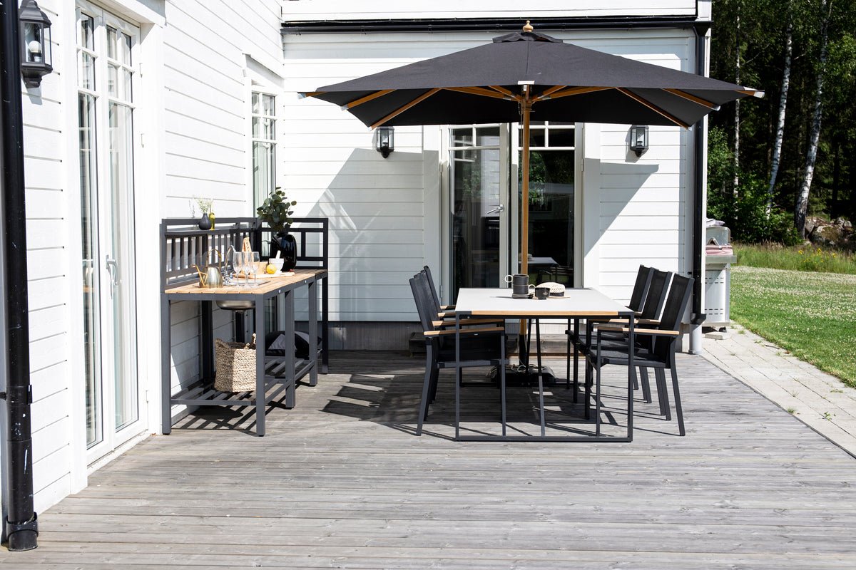 Parasol Narula – Ø300 cm en forme carrée noire