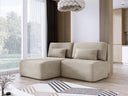 Designer-Ecksofa Tilia Cord mat Schloffunktioun a Stauraum