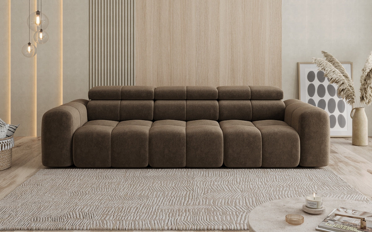 Designer 3-Seater Sofa Mia in Chenille