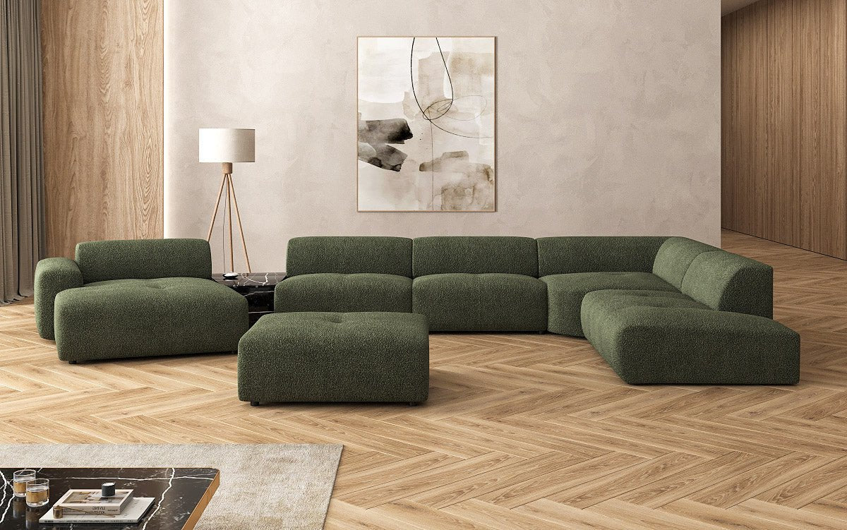 Designer Wunnlandschaft Calm mat Beistellhocker a Bouclé