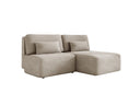 Designer-Ecksofa Tilia Cord mat Schloffunktioun a Stauraum