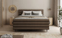 Lit boxspring Tubo en tissu texturé avec rangement