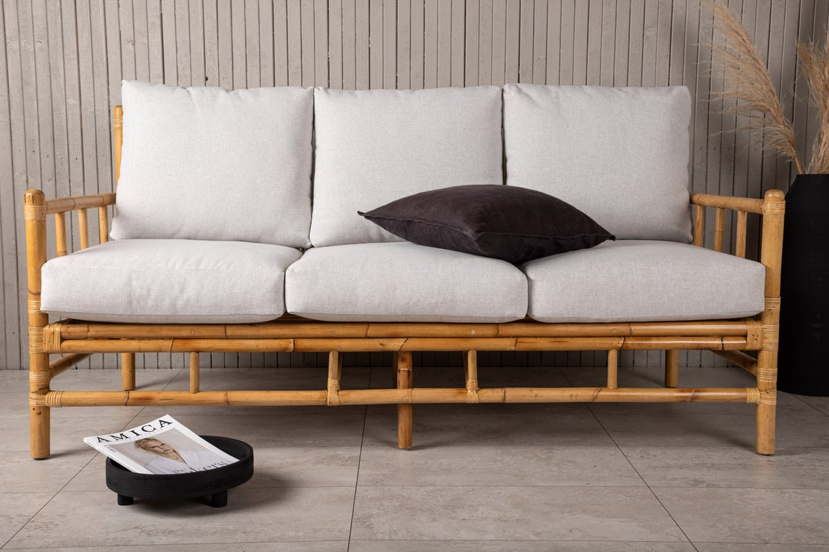 Garden sofa Sofia - three-seater made of bamboo