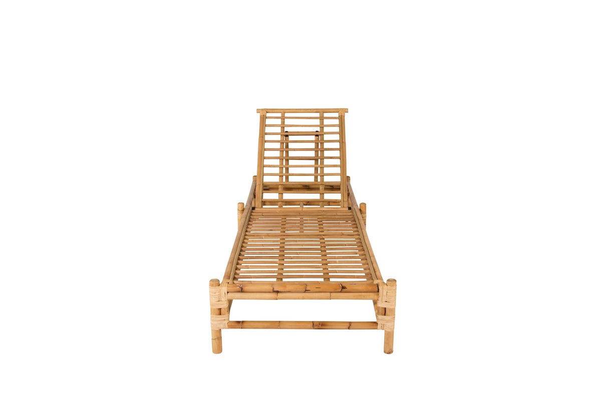 Sun lounger Verano - made of rattan with grey cushions