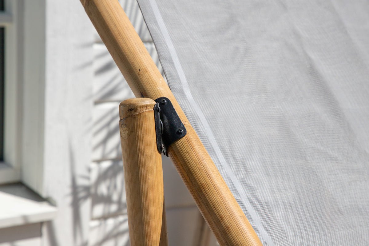 Chaise longue de jardin Coco - en rotin et textilène aspect naturel