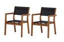 2-piece set - Garden chair Florence made of Textilene/Acacia