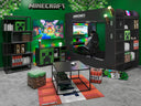 Lit mezzanine gaming Minecraft BaseCamp XL avec bureau et étagère