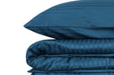 Premium Satin Bedding Set Stripe Blue