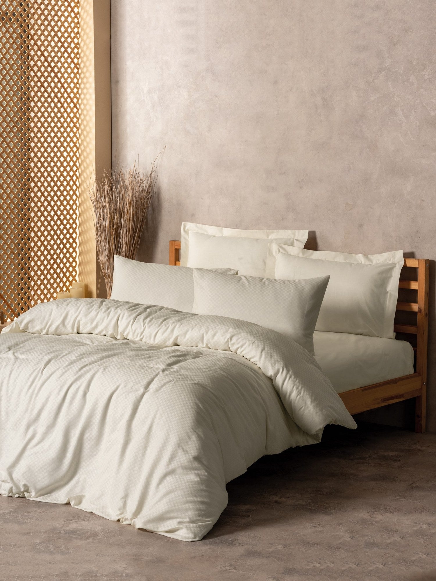 Ensemble de literie Beige – 100% coton Ranforce